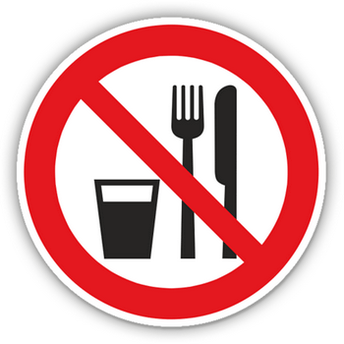 znak jíst je při hubnutí zakázán