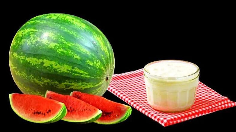 meloun a kefír na hubnutí