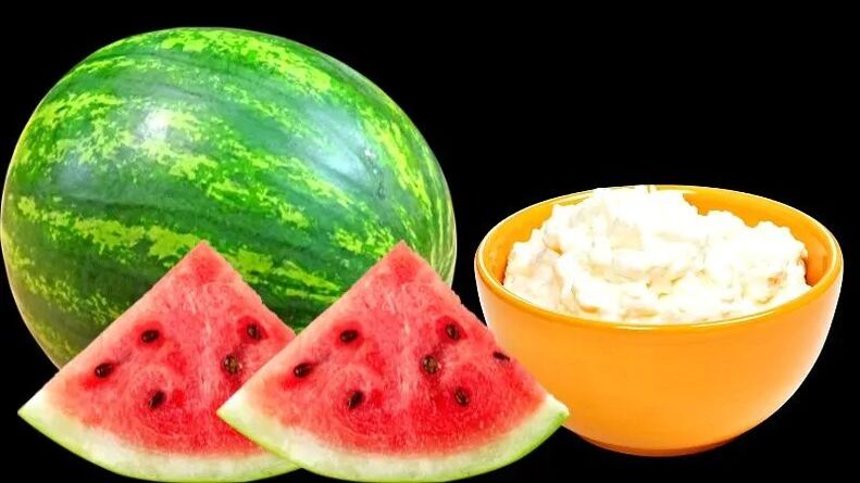 meloun a tvaroh na hubnutí