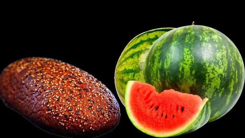 meloun s černým chlebem na hubnutí